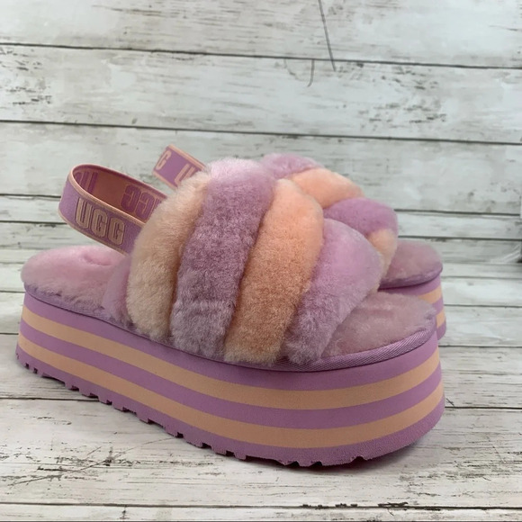 UGG Disco Slide Stripe-Primerose Pink Platform - Picture 2 of 11